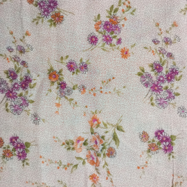 Ткань для летнего платья, цветочный орнамент, 81х342см. СССР.